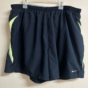 Nike Black Shorts with Neon Yellow Details